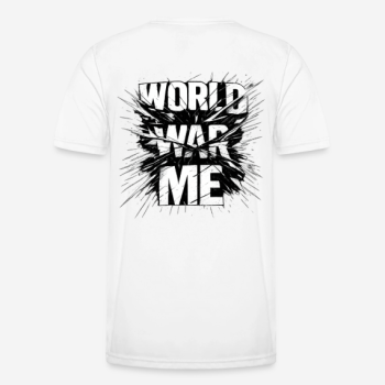 WORLD WAR ME Regular T-Shirt in weiß mit Rückendruck